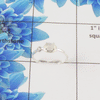 Natural Cut Stone Ring – 925 Sterling Silver Oval Cut Dainty Ring