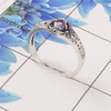 Natural Cut Stone Ring – 925 Sterling Silver Vintage Floral Design Ring