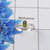Natural Cut Stone Ring – 925 Sterling Silver Oval Cut Classic Ring