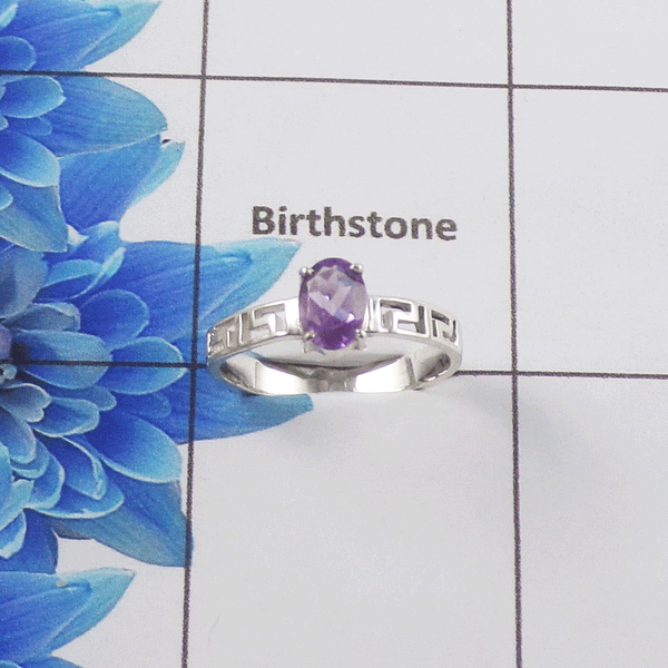 Natural Cut Stone Ring – 925 Sterling Silver Oval Cut Classic Ring