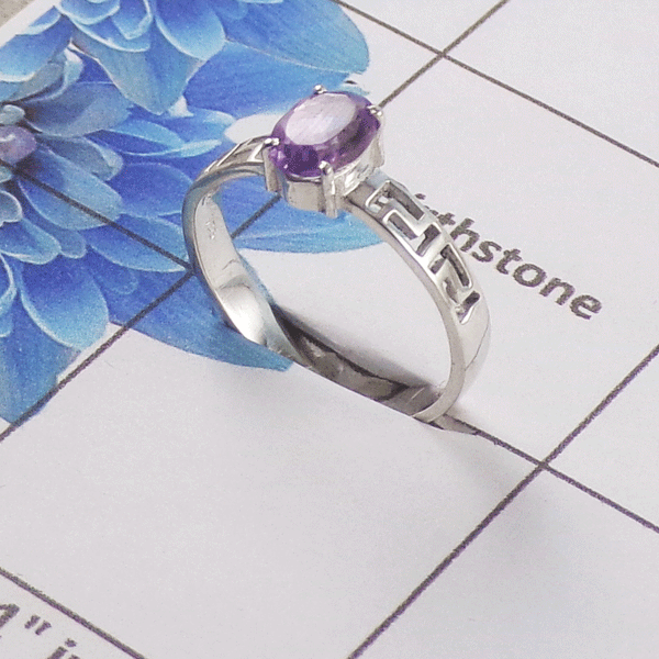 Natural Cut Stone Ring – 925 Sterling Silver Oval Cut Classic Ring