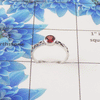 Natural Cut Stone Ring – 925 Sterling Silver Vintage Scrollwork Dainty Ring