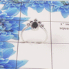 Natural Gemstone Crown Ring – 925 Sterling Silver Dainty Vintage Style Ring