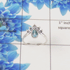 Natural Gemstone Crown Ring – 925 Sterling Silver Dainty Vintage Style Ring