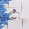 Natural Gemstone Ring – 925 Sterling Silver Minimalist Solitaire Ring