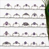 Wholesale Amethyst Cut Stone Rings Set – Assorted Designs | Solid 925 Sterling Silver Jewelry