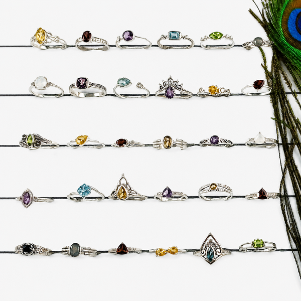 Gemstone Rings Starter Pack 30PCS | Sterling Silver