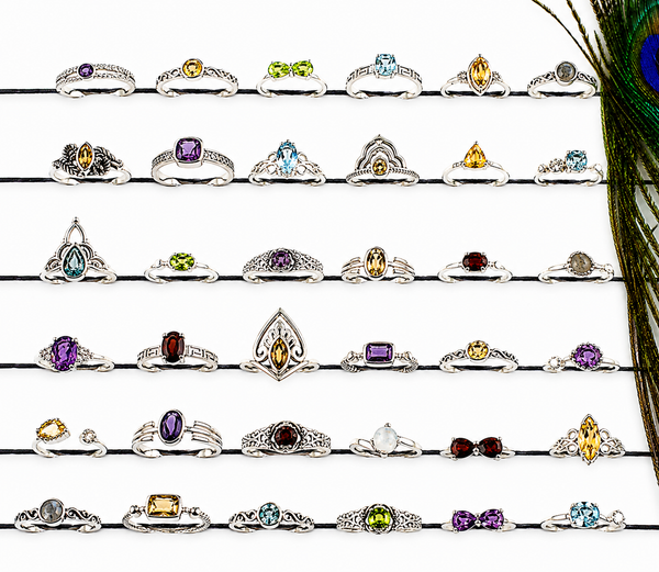 Wholesale Gemstone Rings Pack (30 PCS) | Sterling Silver