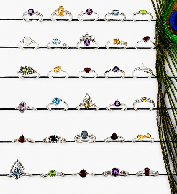 Gemstone Rings Starter Pack 30PCS | Sterling Silver