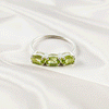 Multi Cut Gemstone Ring in Solid 925 Sterling Silver, Lightweight Casting Ring, Handmade Fine Jewelry, A6DP01