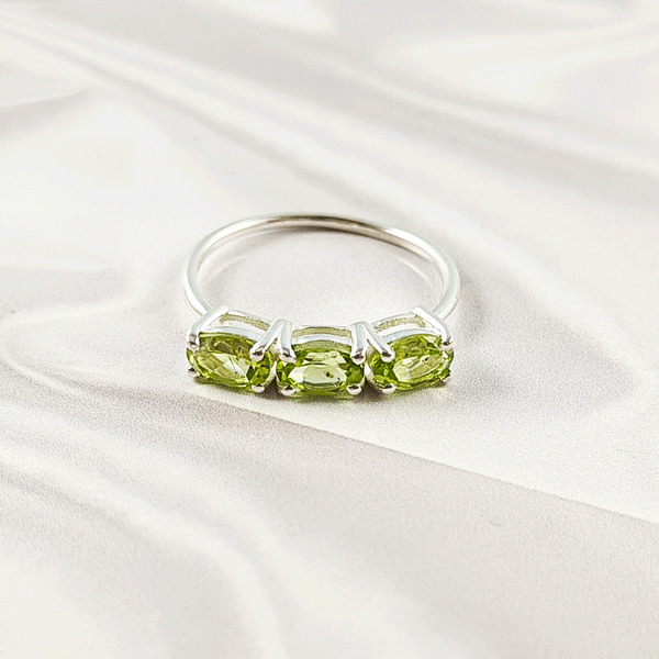 Multi Cut Gemstone Ring in Solid 925 Sterling Silver, Lightweight Casting Ring, Handmade Fine Jewelry, A6DP01