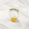 Multi Cut Gemstone Ring in Solid 925 Sterling Silver, Lightweight Casting Ring, Handmade Fine Jewelry, A6DP01