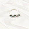 Multi Cut Gemstone Ring in Solid 925 Sterling Silver, Lightweight Casting Ring, Handmade Fine Jewelry, A6DP01