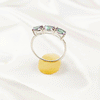 Multi Cut Gemstone Ring in Solid 925 Sterling Silver, Lightweight Casting Ring, Handmade Fine Jewelry, A6DP01