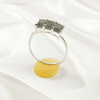 Multi Gemstone Ring in Solid 925 Sterling Silver, Lightweight Designer Casting Band, Colorful Statement Jewelry, A6DP06