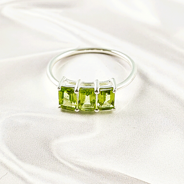 Multi Gemstone Ring in Solid 925 Sterling Silver, Lightweight Designer Casting Band, Colorful Statement Jewelry, A6DP06