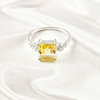 Citrine Gemstone Ring in Solid 925 Sterling Silver, Lightweight Casting Ring, Handmade Fine Jewelry, A6DP02