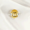Citrine Gemstone Ring in Solid 925 Sterling Silver, Lightweight Casting Ring, Handmade Fine Jewelry, A6DP02