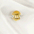 Citrine Gemstone Ring in Solid 925 Sterling Silver, Lightweight Casting Ring, Handmade Fine Jewelry, A6DP02