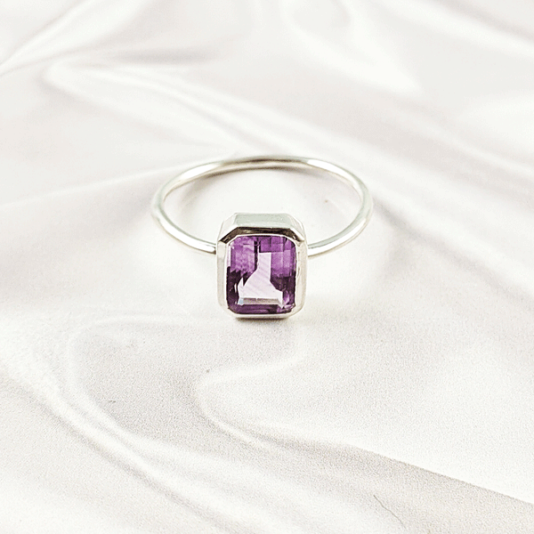 Multi Gemstone Ring in Solid 925 Sterling Silver, Lightweight Casting Ring, Handmade Elegant Jewelry A6DP05