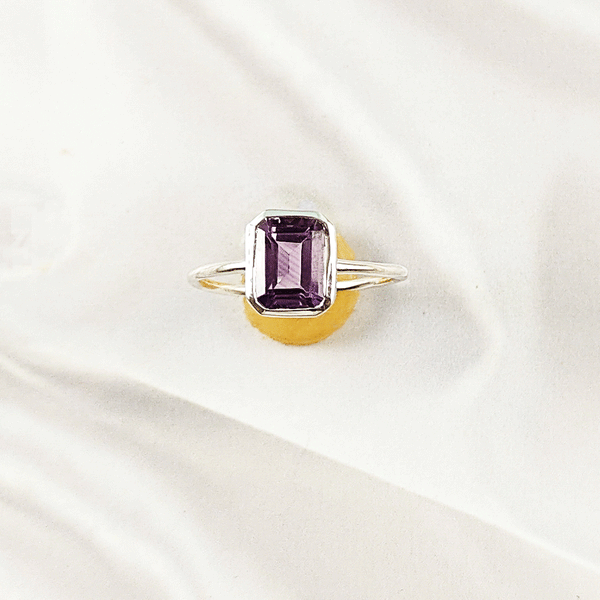 Multi Gemstone Ring in Solid 925 Sterling Silver, Lightweight Casting Ring, Handmade Elegant Jewelry A6DP05