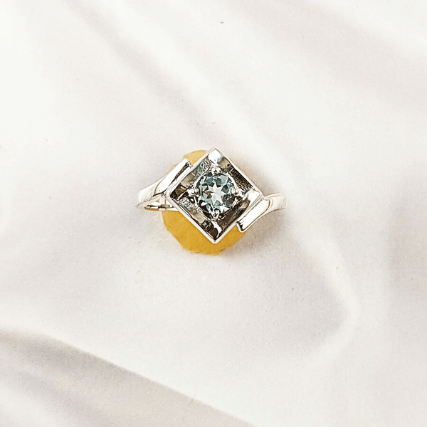 Multi Stone Ring in Solid 925 Sterling Silver, Lightweight Casting Ring, Handmade Elegant Jewelry, A6DP04