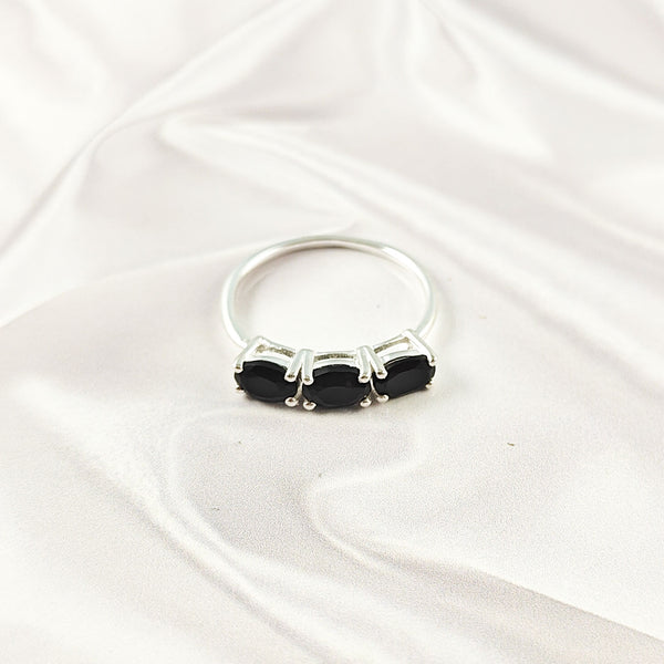 Multi Cut Gemstone Ring in Solid 925 Sterling Silver, Lightweight Casting Ring, Handmade Fine Jewelry, A6DP01