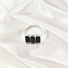 Multi Gemstone Ring in Solid 925 Sterling Silver, Lightweight Designer Casting Band, Colorful Statement Jewelry, A6DP06