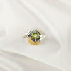 Multi Stone Ring in Solid 925 Sterling Silver, Lightweight Casting Ring, Handmade Elegant Jewelry, A6DP04