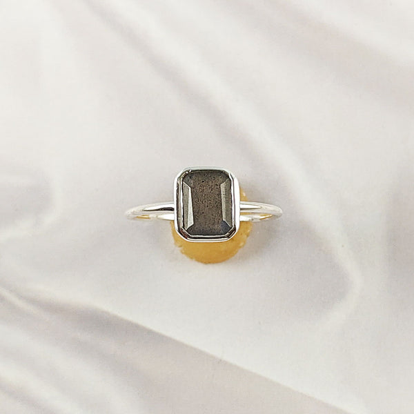 Multi Gemstone Ring in Solid 925 Sterling Silver, Lightweight Casting Ring, Handmade Elegant Jewelry A6DP05