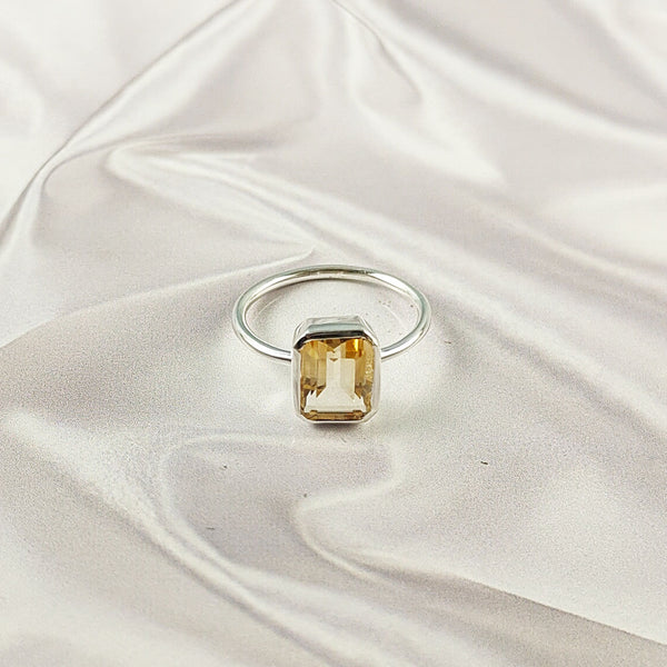 Multi Gemstone Ring in Solid 925 Sterling Silver, Lightweight Casting Ring, Handmade Elegant Jewelry A6DP05