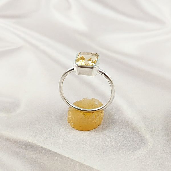 Multi Gemstone Ring in Solid 925 Sterling Silver, Lightweight Casting Ring, Handmade Elegant Jewelry A6DP05