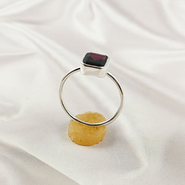 Multi Gemstone Ring in Solid 925 Sterling Silver, Lightweight Casting Ring, Handmade Elegant Jewelry A6DP05
