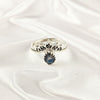 Multi Gemstone Sterling Silver Ring, Artistic Lightweight Casting Design, Unique Colorful Jewelry, A6DP08