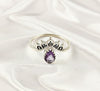 Multi Gemstone Sterling Silver Ring, Artistic Lightweight Casting Design, Unique Colorful Jewelry, A6DP08