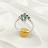 Multi Gemstone Sterling Silver Ring, Artistic Lightweight Casting Design, Unique Colorful Jewelry, A6DP08