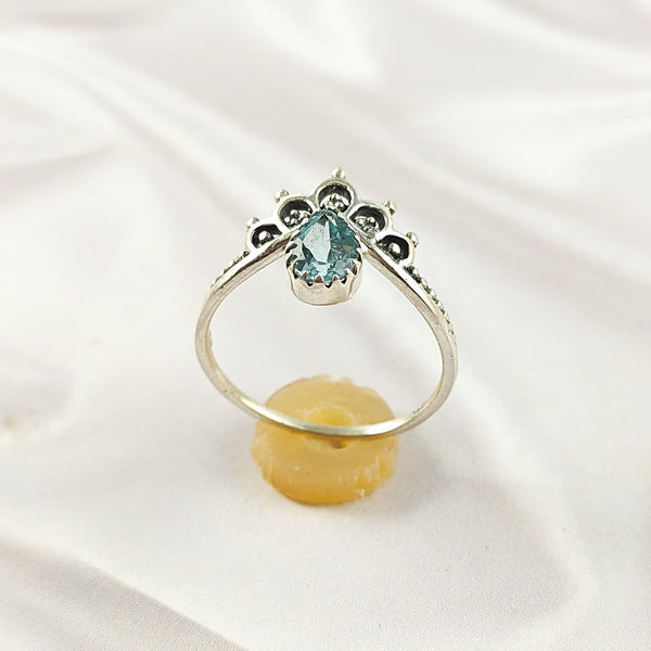Multi Gemstone Sterling Silver Ring, Artistic Lightweight Casting Design, Unique Colorful Jewelry, A6DP08