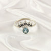 Multi Gemstone Sterling Silver Ring, Artistic Lightweight Casting Design, Unique Colorful Jewelry, A6DP08
