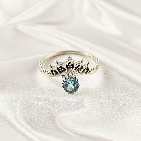 Multi Gemstone Sterling Silver Ring, Artistic Lightweight Casting Design, Unique Colorful Jewelry, A6DP08