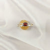 Multi Stone Sterling Silver Ring, Lightweight Casting Design, Vibrant Gemstone Jewelry Band, A6DP09