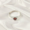 Multi Stone Sterling Silver Ring, Lightweight Casting Design, Vibrant Gemstone Jewelry Band, A6DP09