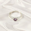 Multi Stone Sterling Silver Ring, Lightweight Casting Design, Vibrant Gemstone Jewelry Band, A6DP09
