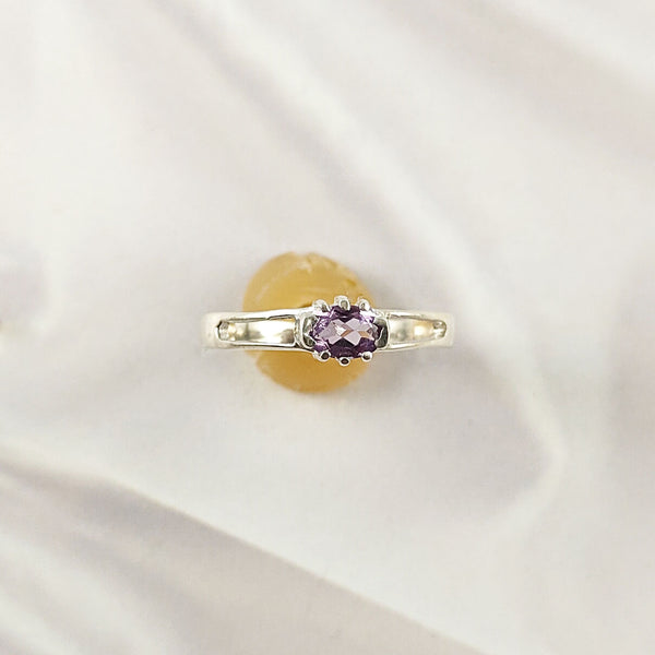 Multi Stone Sterling Silver Ring, Lightweight Casting Design, Vibrant Gemstone Jewelry Band, A6DP09