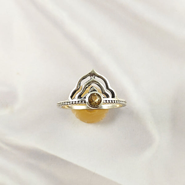 Multi Gemstone Silver Ring, 925 Sterling Lightweight Casting Band, Colorful Jewelry Piece, A6DP10