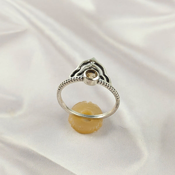 Multi Gemstone Silver Ring, 925 Sterling Lightweight Casting Band, Colorful Jewelry Piece, A6DP10