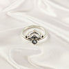 Multi Gemstone Silver Ring, 925 Sterling Lightweight Casting Band, Colorful Jewelry Piece, A6DP10