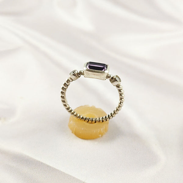 Multi Gemstone Ring, Solid 925 Silver Casting Band, Lightweight Designer Jewelry, A6DP12