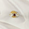 Multi Gemstone Ring, 925 Sterling Silver Lightweight Band, Colorful Modern Jewelry, A6DP11
