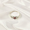 Multi Gemstone Ring, 925 Sterling Silver Lightweight Band, Colorful Modern Jewelry, A6DP11