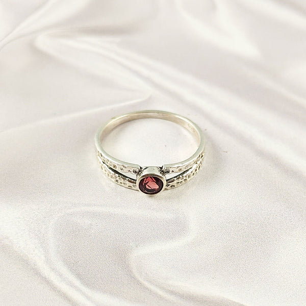 Multi Gemstone Ring, 925 Sterling Silver Lightweight Band, Colorful Modern Jewelry, A6DP11